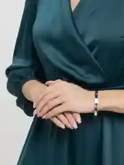Серебряный стальной браслет "You fucking got this"