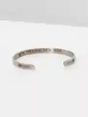 Серебряный стальной браслет "You fucking got this"