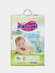 Подгузники Manuoki Ultrathin, S, 3-6 кг, 64 штуки
