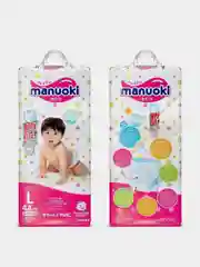 Подгузники-трусики MANUOKI, размер L, 9-14 кг, 44 штуки