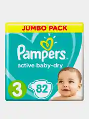 Pampers Active Baby, миди 6-10 кг, 82 штуки
