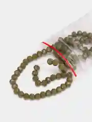 Зелёный хаки бусины стеклянные, бусины с гранями, 6мм