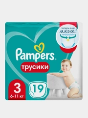 Трусики Pampers Pants, миди 6-11 кг, 19 штук