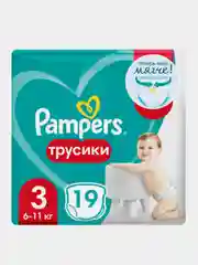 Трусики Pampers Pants, миди 6-11 кг, 19 штук