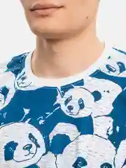 Синий меланж мужская футболка