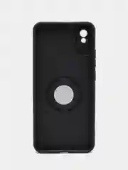 Угольный чехол Xiaomi Redmi 9A, Сяоми Редми 9А силиконовый магнитный с кольцом iFace