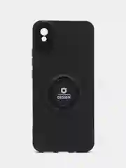 Угольный чехол Xiaomi Redmi 9A, Сяоми Редми 9А силиконовый магнитный с кольцом iFace