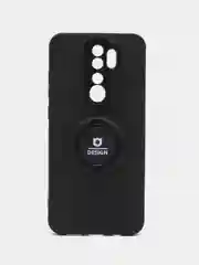 Угольный чехол Xiaomi Redmi Note 8 Pro, Сяоми Редми Нот 8 Про, силиконовый с кольцом iFace