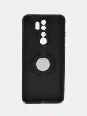Угольный чехол Xiaomi Redmi Note 8 Pro, Сяоми Редми Нот 8 Про, силиконовый с кольцом iFace