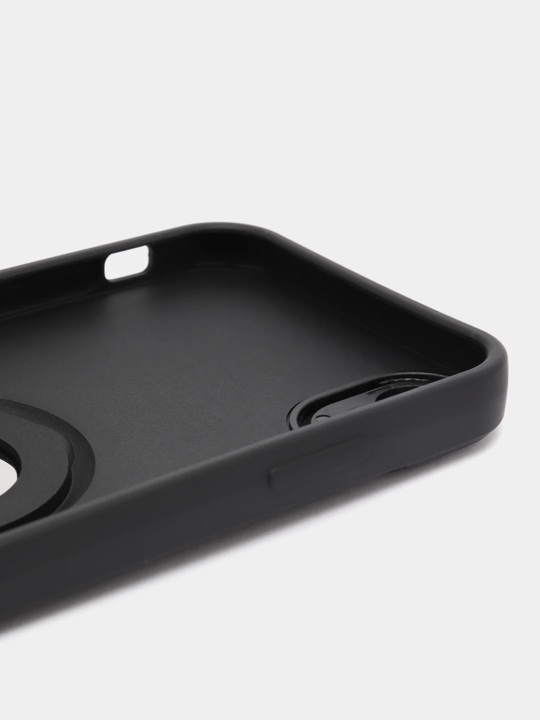 Угольный чехол Apple iPhone XR силиконовый с кольцом iFace