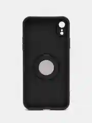 Угольный чехол Apple iPhone XR силиконовый с кольцом iFace