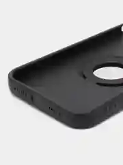 Угольный чехол Apple iPhone XR силиконовый с кольцом iFace