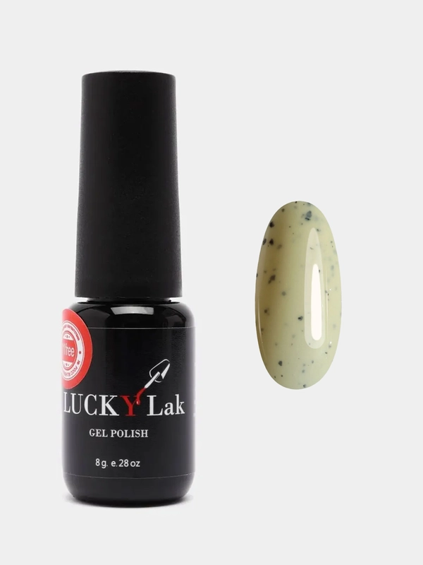 Гель лак для ногтей LuckyLak Milky Way №10, 8g нежно желтый с эффектом перепелиного яйца