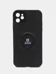 Угольный чехол Apple iPhone 11 силиконовый с кольцом iFace