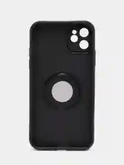 Угольный чехол Apple iPhone 11 силиконовый с кольцом iFace