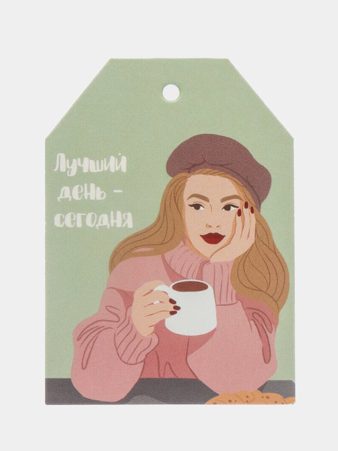 Бирюзовый набор новогодних бирок-шильдиков для подарков на Новый год, мини открытки