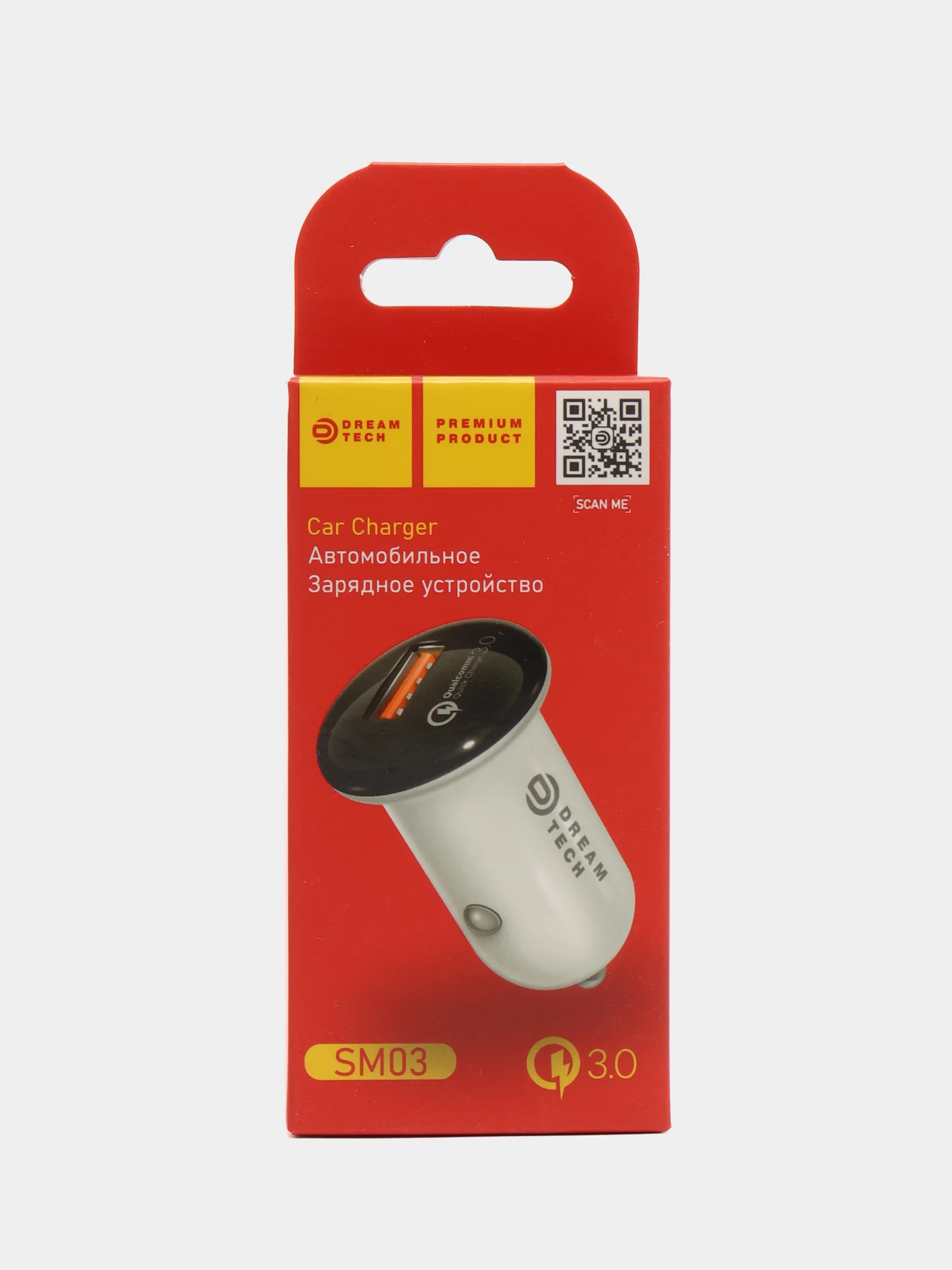 Автомобильное зарядное устройство Dream SM03 1xUSB, до 2.4A, QC3.0