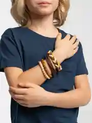 Белый браслет многослойный, 4 вида