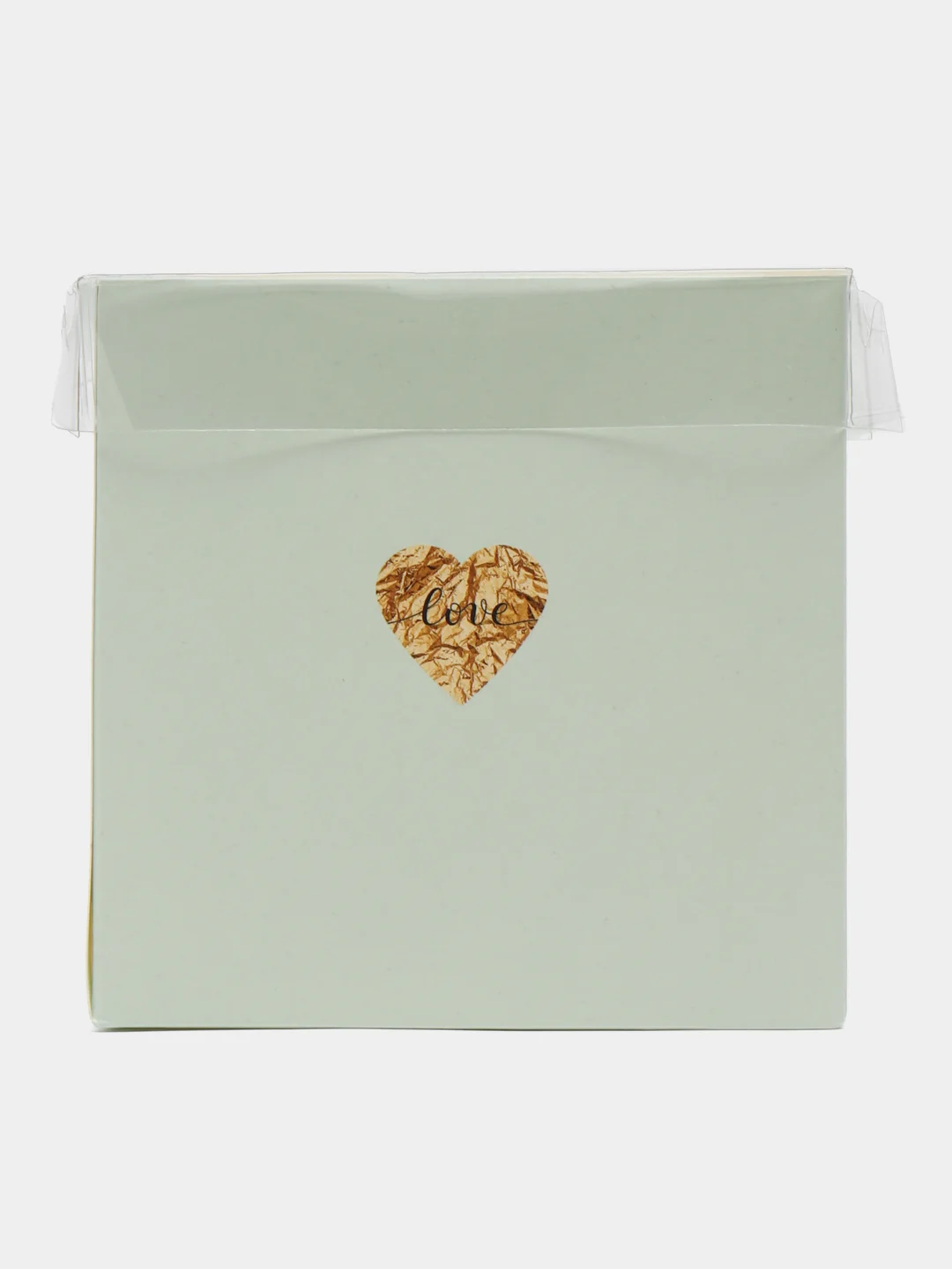 Коробка для цветов с PVC крышкой "Love", 12 х 12 х 12 см