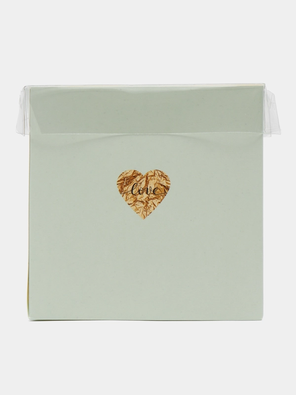 Коробка для цветов с PVC крышкой "Love", 12 х 12 х 12 см