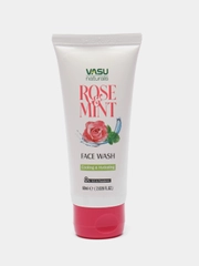 Индийский гель для умывания лица с лепестками роз и мятой Rose&Mint Vasu, 60 мл