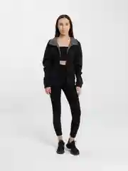 Толстовка женская Adidas с капюшоном на молнии черная