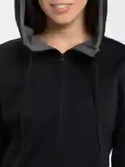 Толстовка женская Adidas с капюшоном на молнии черная