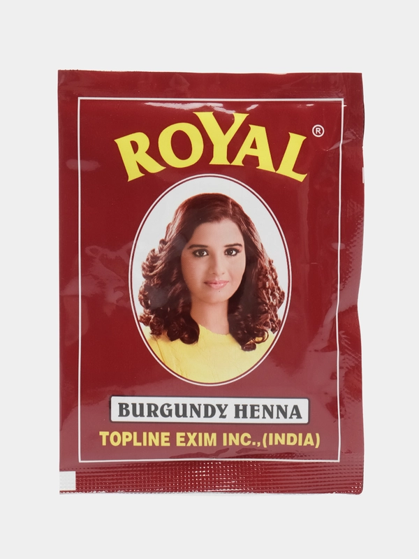 Натуральная индийская хна для окрашивания волос Royal, 7 шт
