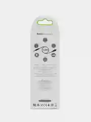 Белый кабель hoco UPA19, AUX, 3.5 mm, Lightning, 1 м, в оплетке, черный, премиум