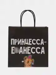 Пакет подарочный крафтовый "Принцесса", 22 х 22 х 11 см