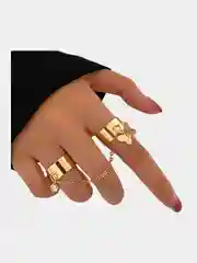 Двойное кольцо с цепочкой и бабочкой, 17 см