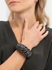 Браслет из ткани в горошек