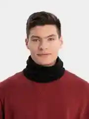 Черный флисовый снуд-бафф для взрослых