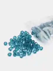 Бирюзовый бусины стеклянные граненные биконус