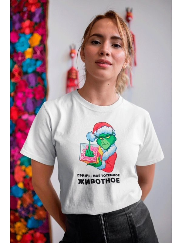 Футболка с принтом "Гринч"