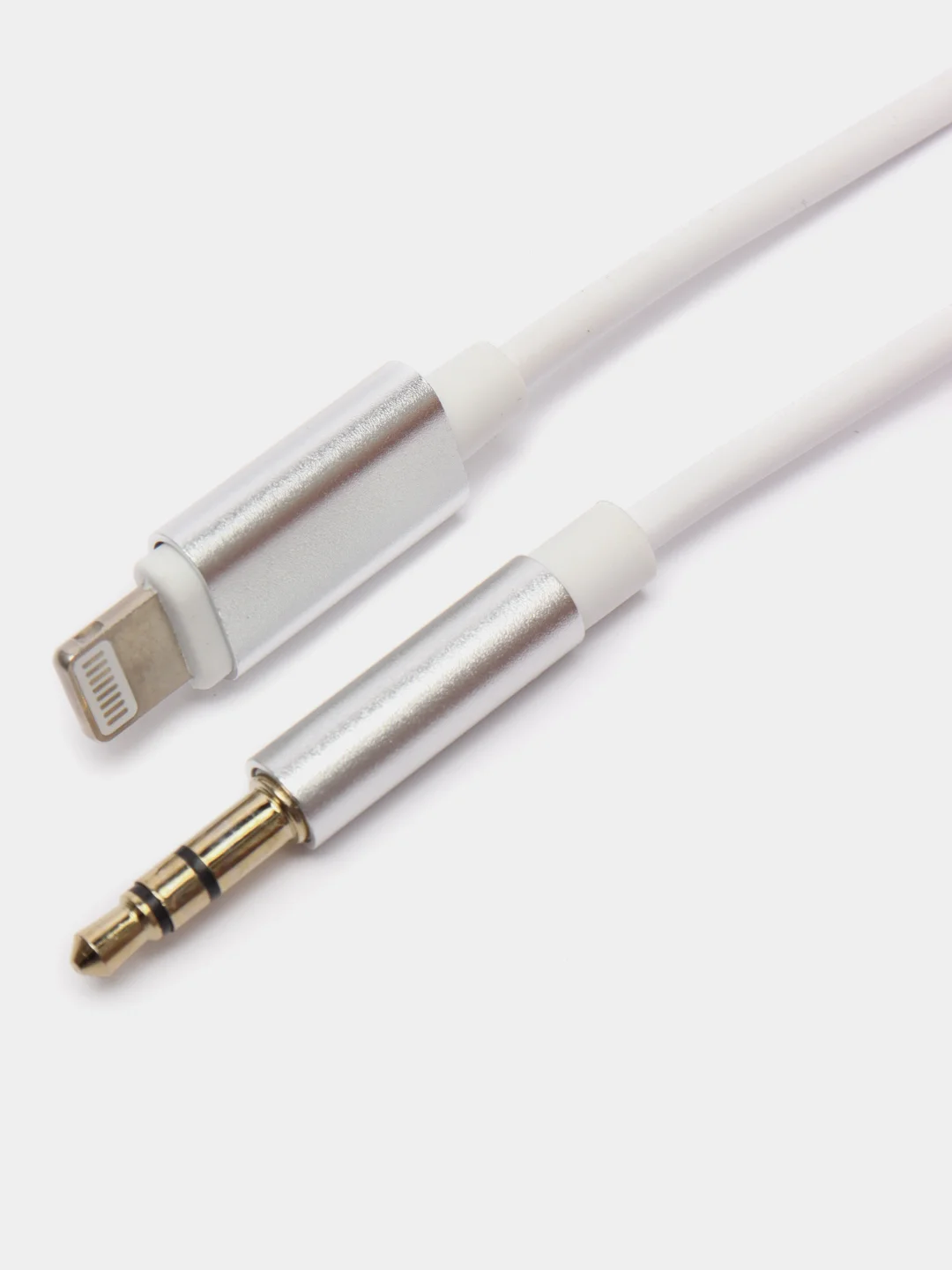 Белый aux переходник для айфона Aux/Lightning / Кабель аукс в машину Jack 3.5mm для Apple iPhone