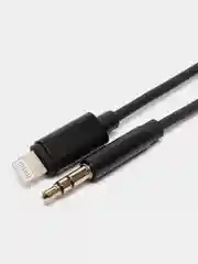 Черный aux переходник для айфона Aux/Lightning / Кабель аукс в машину Jack 3.5mm для Apple iPhone