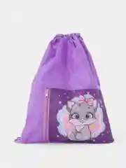 Мешок для обуви ЮНЛАНДИЯ, карман на молнии, 33х42 см, Cute kitty, 271053