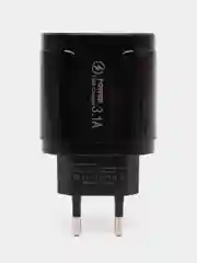 Черный сетевое зарядное устройство для телефона на 4USB выхода. 3.1А. зарядник для телефона
