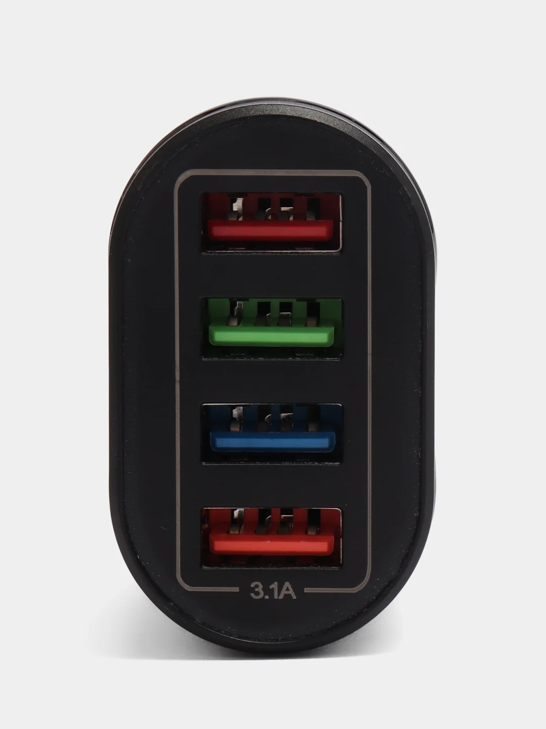 Черный сетевое зарядное устройство для телефона на 4USB выхода. 3.1А. зарядник для телефона