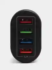 Черный сетевое зарядное устройство для телефона на 4USB выхода. 3.1А. зарядник для телефона