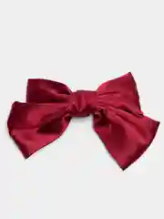 Багровый бант атласный для волос, на заколке-автомат, 13,5 х 20 см