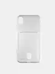 Прозрачный чехол для iPhone X, XS, XR, 11, 12, 13, 14 Pro Max/mini, с карманом для карт, силиконовый