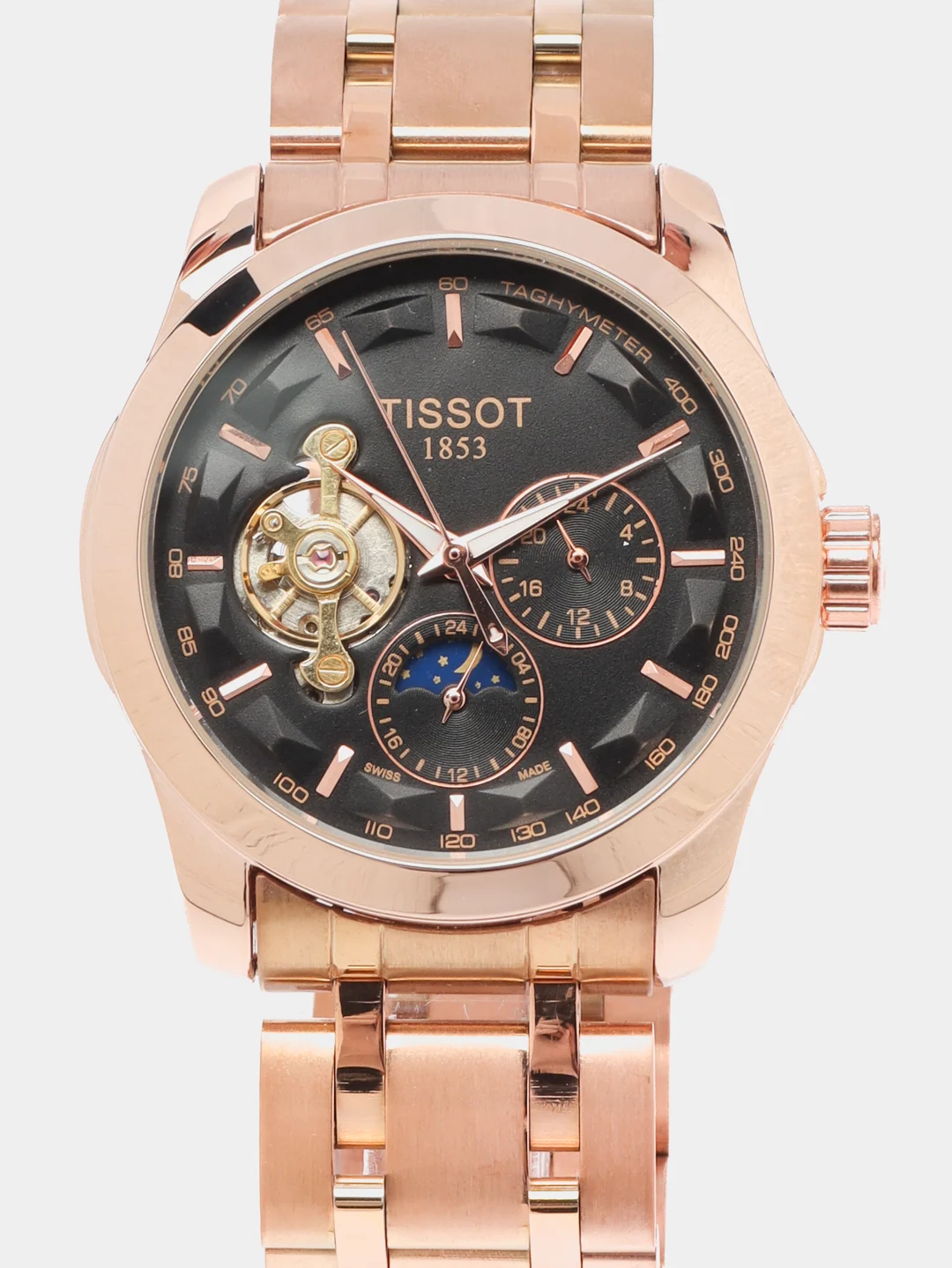 Черный часы механические Tissot