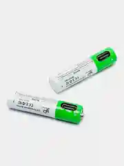 Аккумуляторные батарейки с зарядкой от USB тип ААА 1,5 В 2шт мизинчиковые
