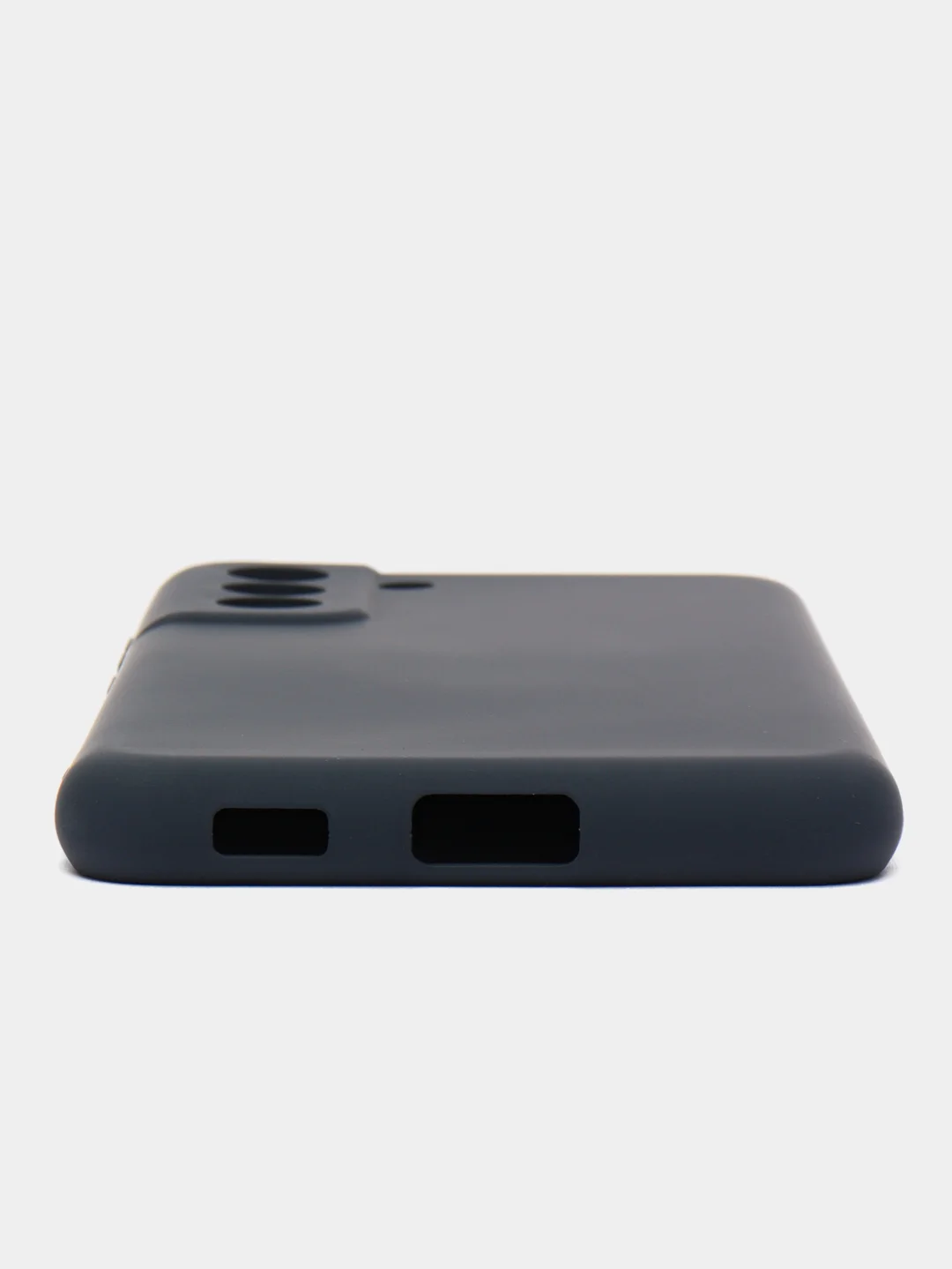 Темно-синий чехол силиконовый Silicone Cover для Samsung Galaxy S21 FE, Самсунг Галакси С21 ФЕ