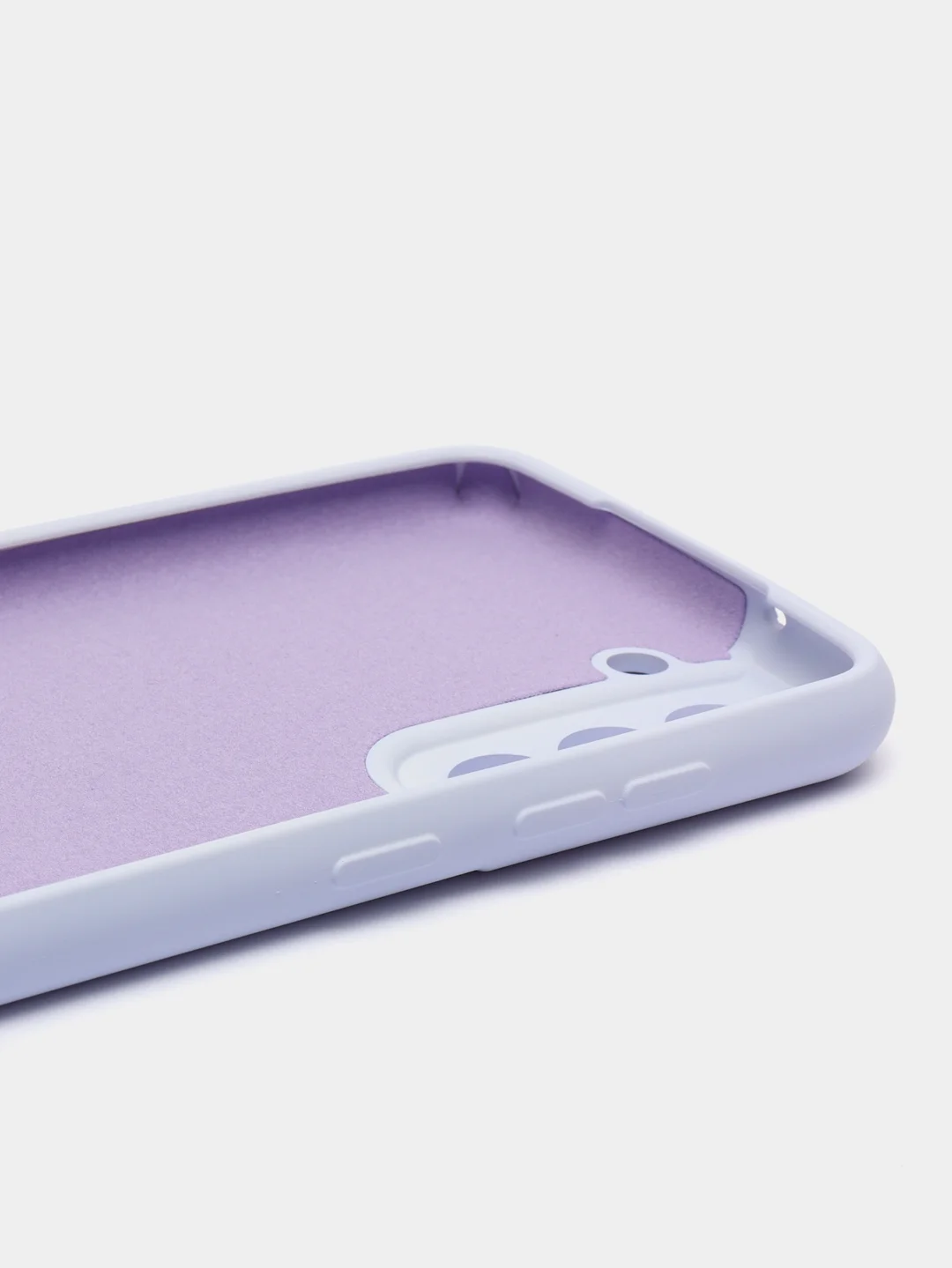 Сиреневый чехол силиконовый Silicone Cover для Samsung Galaxy S21 FE, Самсунг Галакси С21 ФЕ