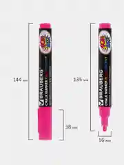Маркеры меловые "POP-ART", НАБОР 4 ЦВЕТА, 5мм, стираемые, д/гладких поверхностей, BRAUBERG