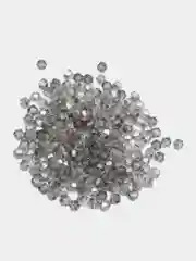 Серый бусины стеклянные граненные биконус