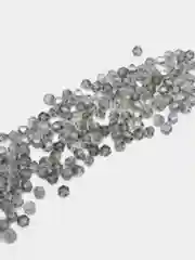 Серый бусины стеклянные граненные биконус
